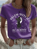 Salem Witch Est 1626 Academy T-Shirt Where Magic Meets Mastery Shirt Spooky Gifts - Merchluma
