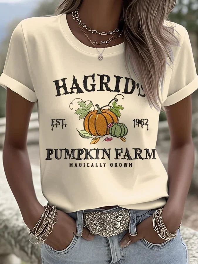 Hagrids Est 1962 Pumpkin Farm Magically Grown T-Shirt Wizard Merch Cool Spooky Season Gift - Merchluma