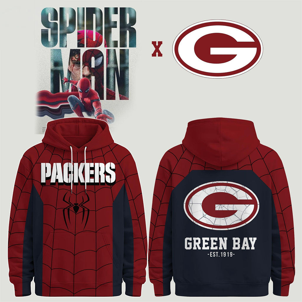 Green Bay Packers X Spider-Man Brand New Day 2026 Hoodie Packers Merch Gift For Football Lovers - Merchluma