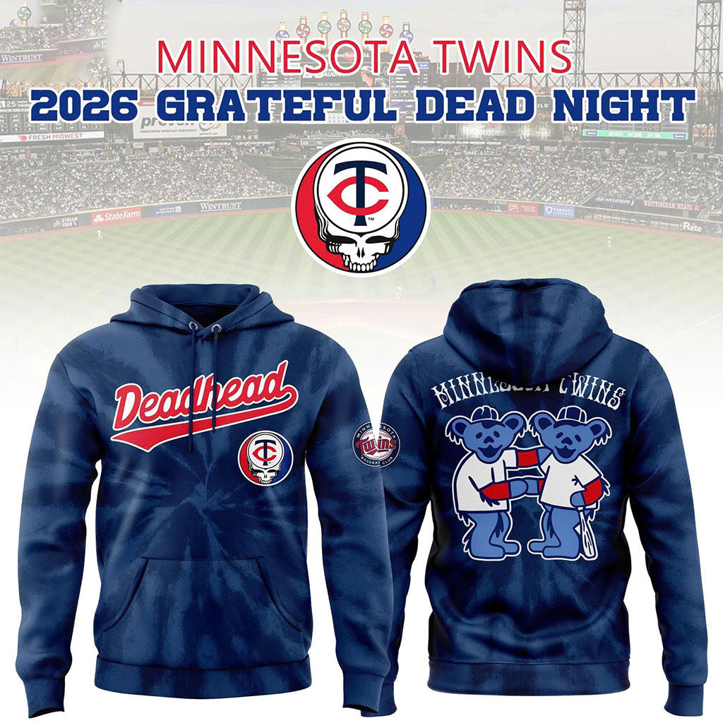 Minnesota Twins 2026 Grateful Dead Night Tie Dye Hoodie Twins Merch Best Gift For Brothers - Merchluma
