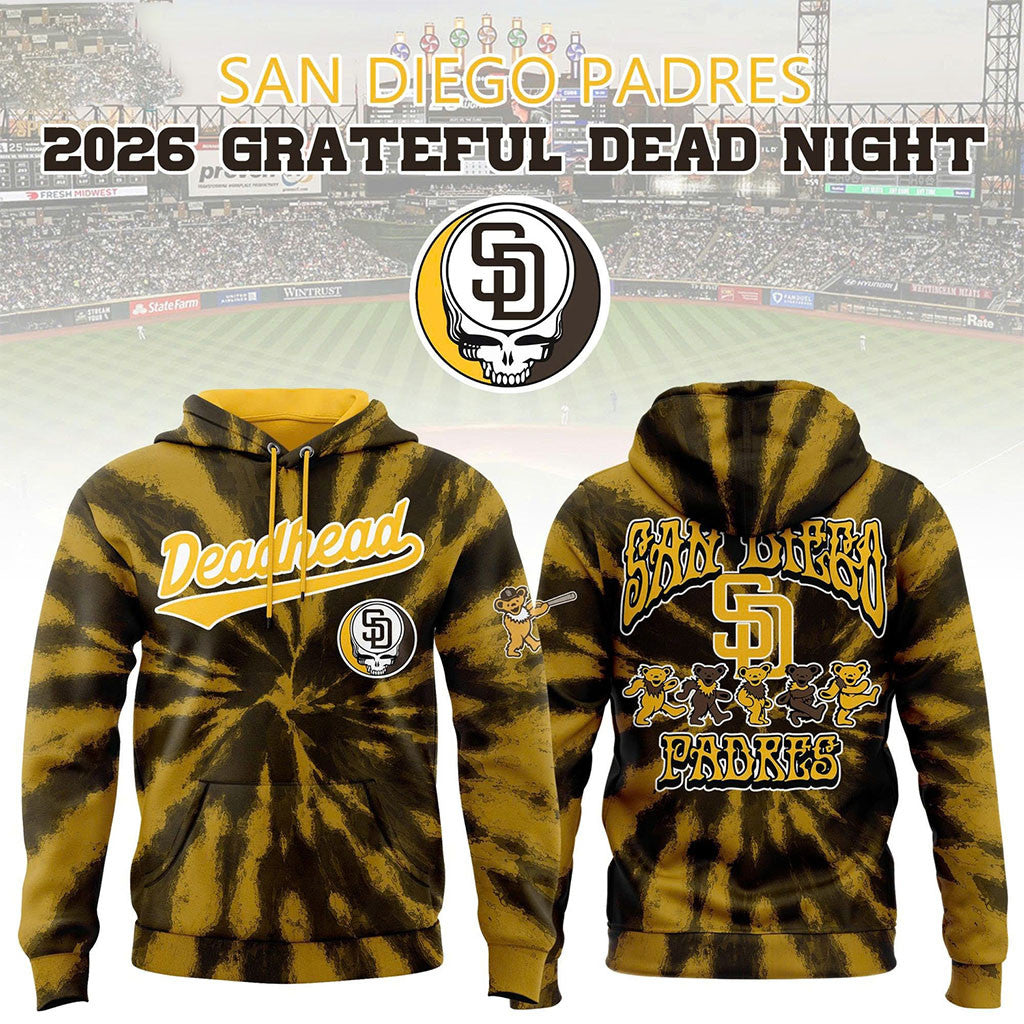 San Diego Padres 2026 Grateful Dead Night Hoodie Deadhead Hoodie SD Padres Merch Gift For Fans - Merchluma