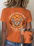 Death Could Not Hold Him Ghost T-Shirt Spooky Retro Women's Tee Halloween Gifts - Merchluma