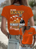 WKRP Turkey Drop Les Nessman Thanksgiving T-Shirt WKRP Merch Gift For Tv Fans - Merchluma