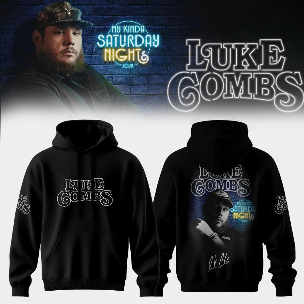 Luke Combs My Kinda Saturday Night Tour 2026 Signature Hoodie Luke Combs Merch Fan Gifts - Merchluma