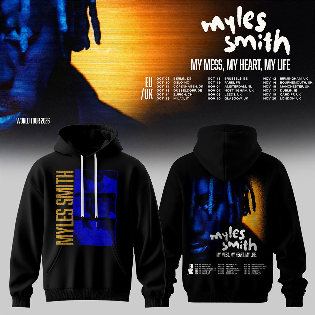 Myles Smith My Mess My Heart My Life Tour 2026 Hoodie Myles Smith World Tour Merch Fan Gifts - Merchluma