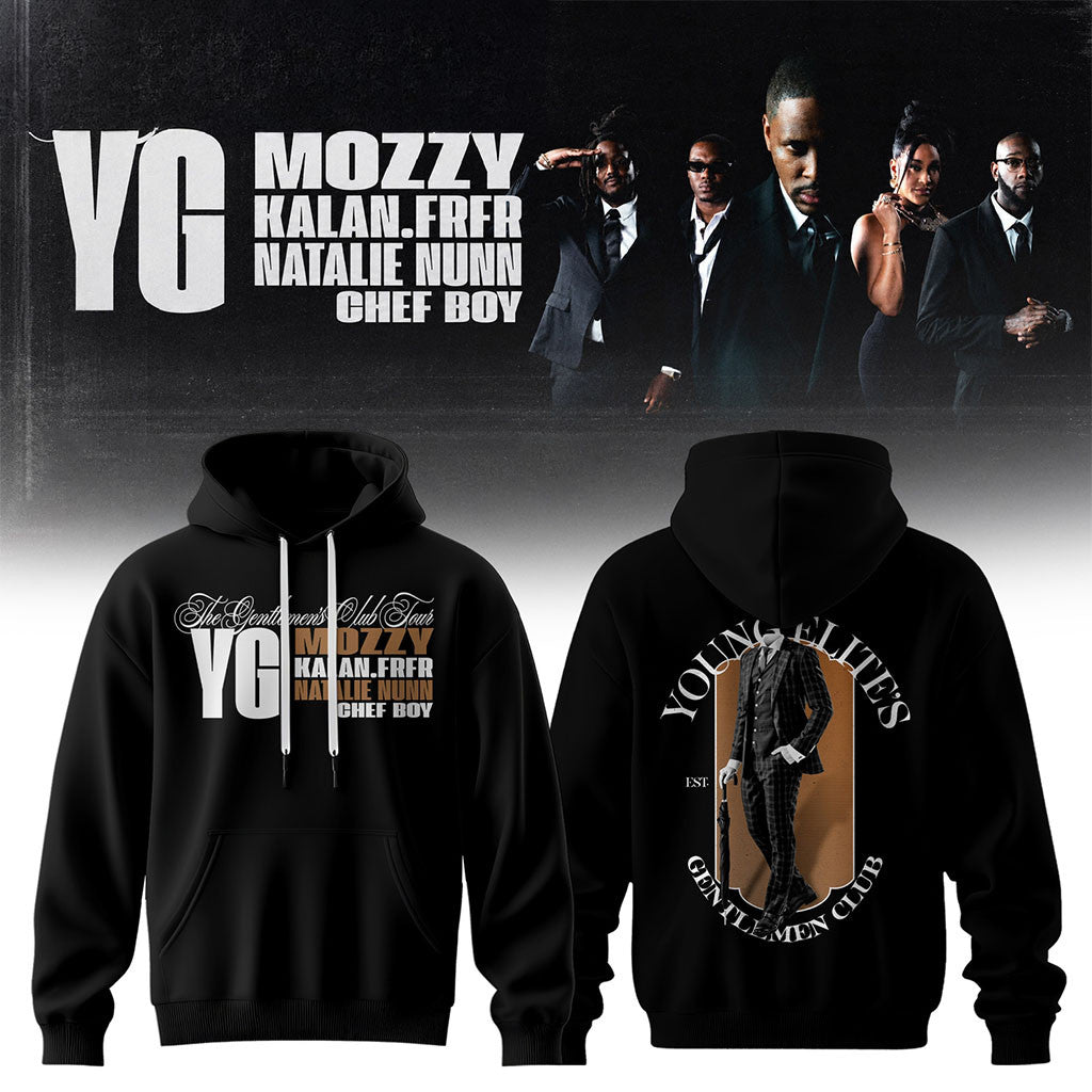 YG The Gentlemen's Club Tour 2026 Hoodie Black YG Merch Birthday Present For Husband - Merchluma