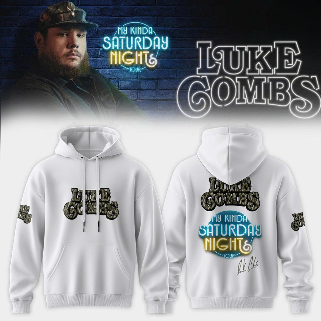Luke Combs My Kinda Saturday Night Tour 2026 Hoodie Luke Combs Merch Signature Fan Gifts - Merchluma