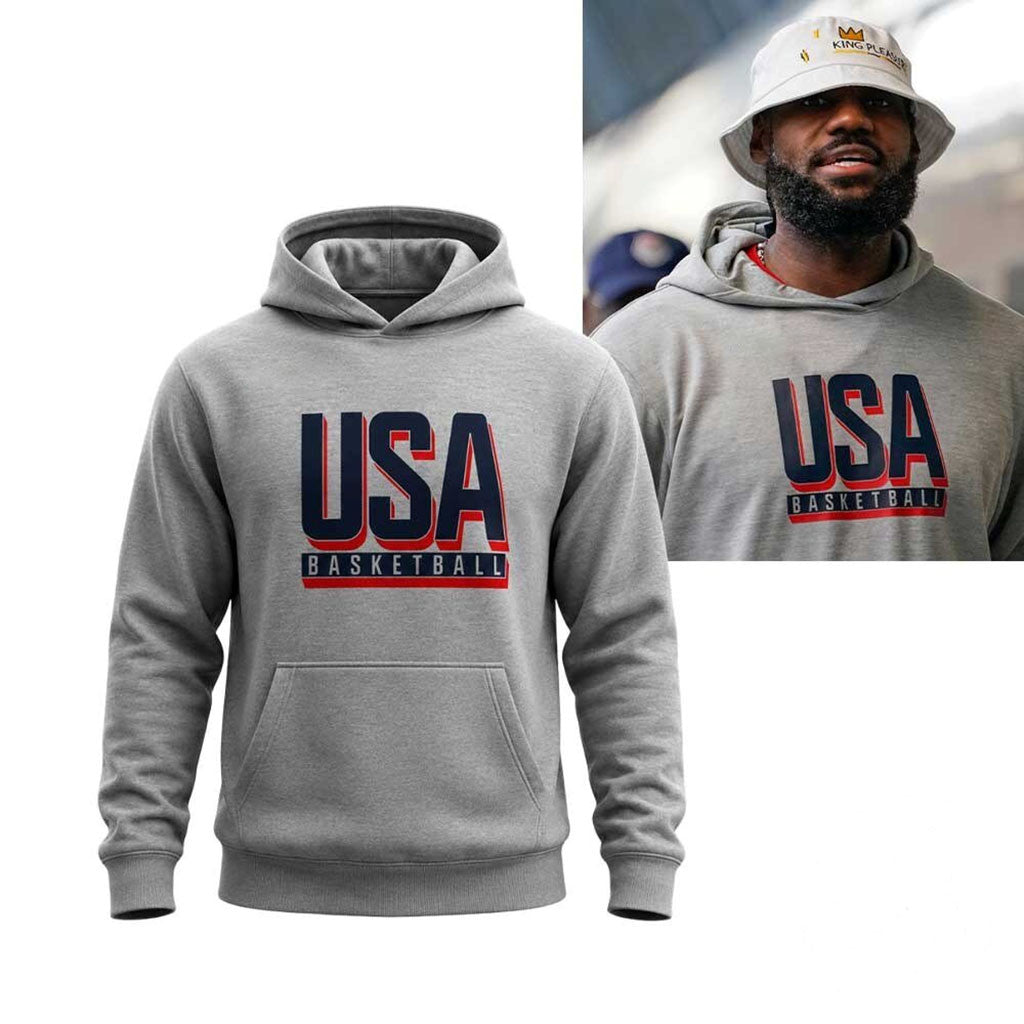 Lebron James USA Basketball Hoodie Lebron James Merch Best Gift For Basketball Lovers - Merchluma
