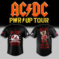 AC DC X Wisconsin Badgers Merch Power Up Tour 2026 Baseball Jersey Present For Music Lovers - Merchluma