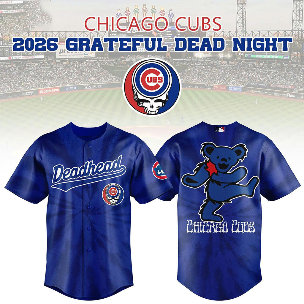 Chicago Cubs 2026 Grateful Dead Night Baseball Jersey Chicago Cubs Merch Gift For Fans - Merchluma