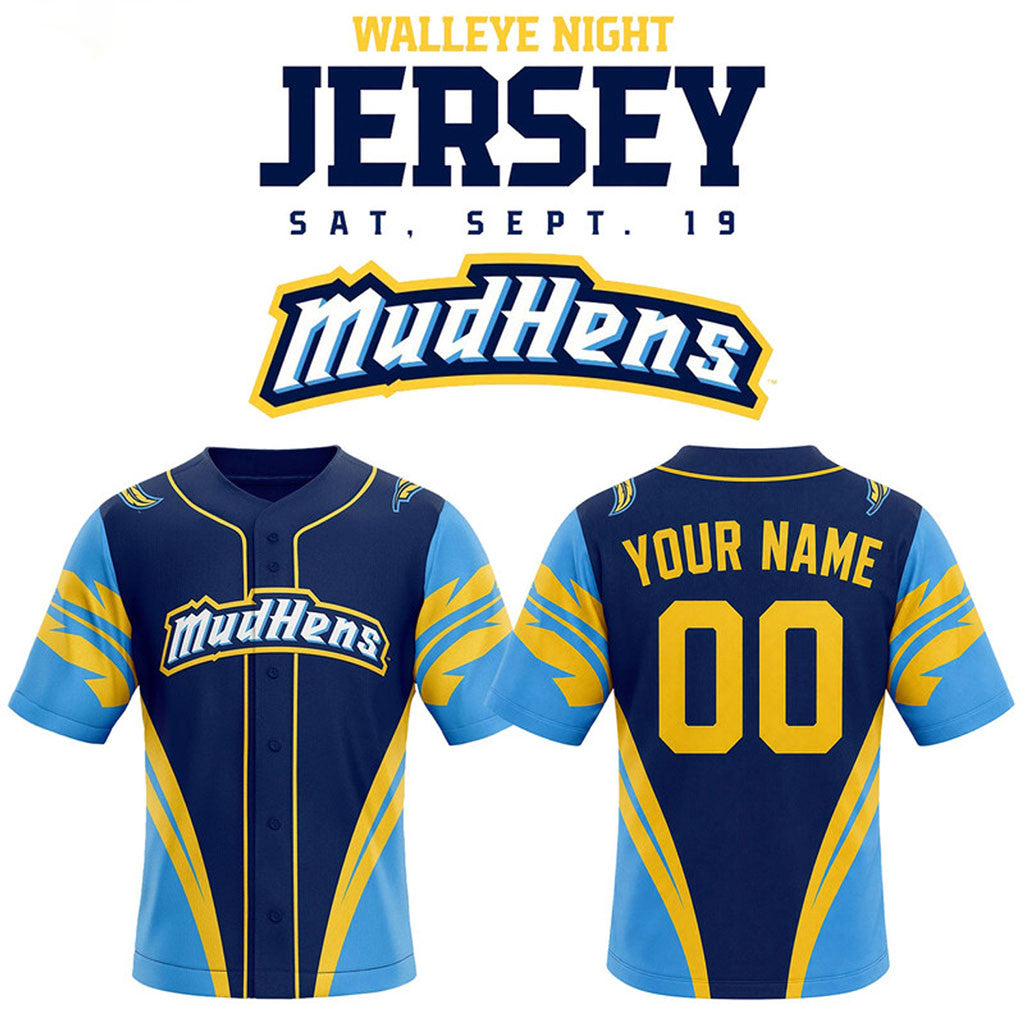 Personalized Toledo Mud Hens X Toledo Walleye Hockey Night 2026 Baseball Jersey Mud Hens Merch - Merchluma