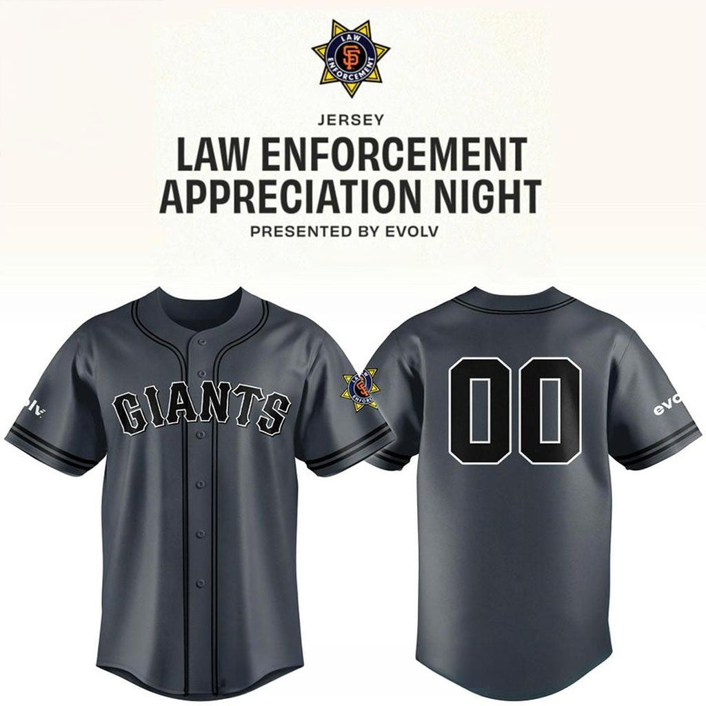 Personalized San Francisco Giants 2026 Law Enforcement Night Baseball Jersey SF Giants Merch - Merchluma