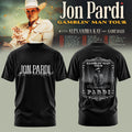 Jon Pardi Gamblin Man Tour 2026 T-Shirt Black Jon Pardi Merch Best Gift For Country Fans - Merchluma
