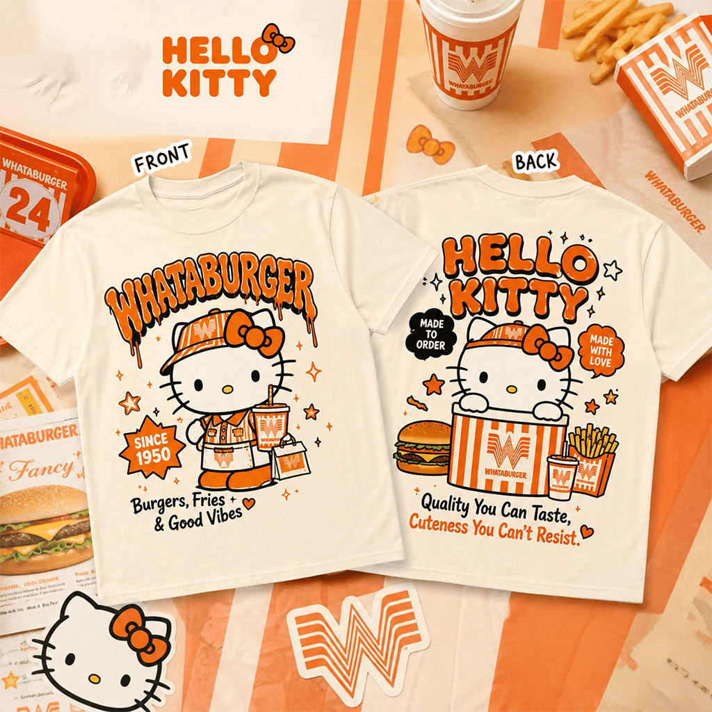 Whataburger X Hello Kitty Made To Order Made With Love 2026 T-Shirt Cute Gift For Sister - Merchluma