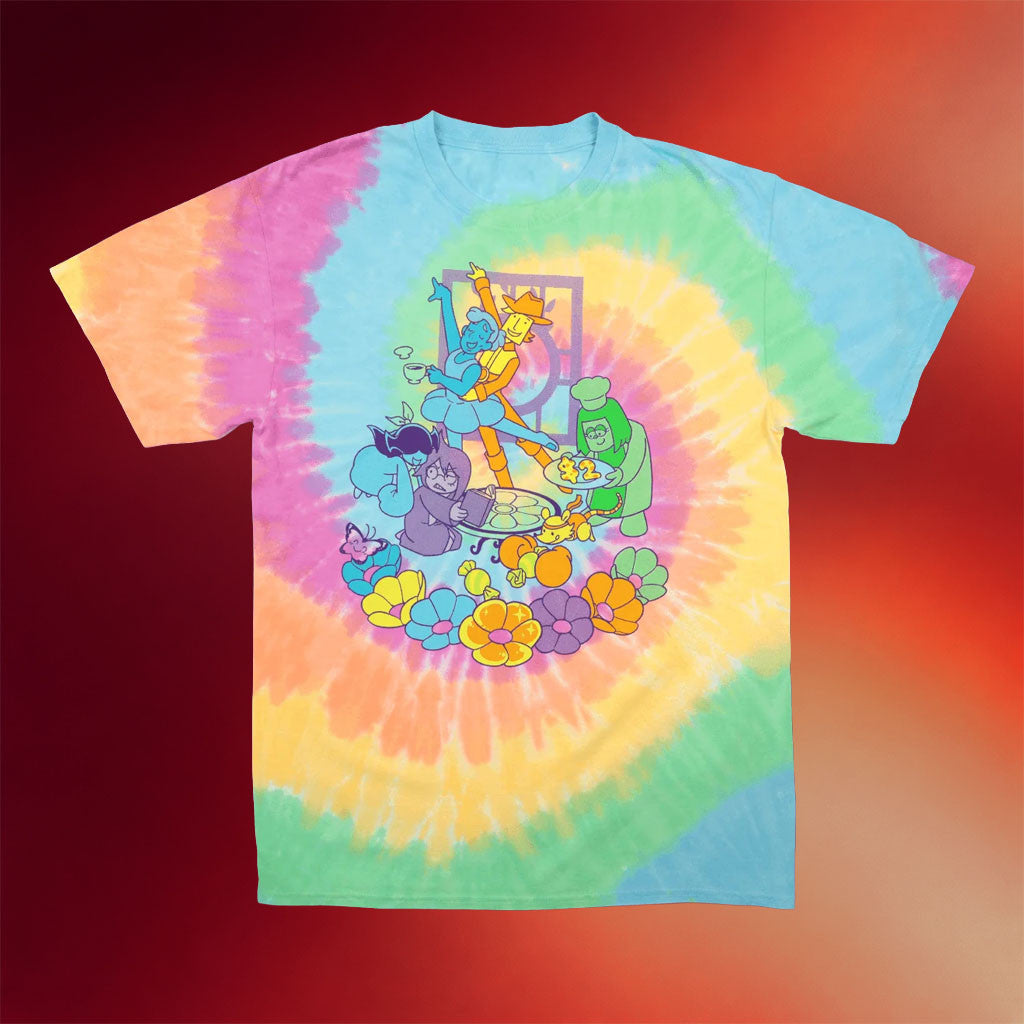 Deltarune Merch 2026 Flower Cafe Tie Dye T-Shirt Present For Sisters - Merchluma