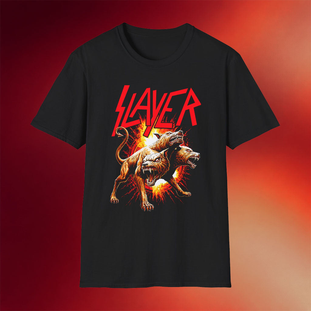 Slayr Merch 2026 Slayr Cerberus Rising T-Shirt Black Gifts For Rap Lovers - Merchluma