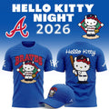 Atlanta Braves 2026 Hello Kitty Night T-Shirt Atlanta Braves Merch Cute Gift For Baseball Fans - Merchluma