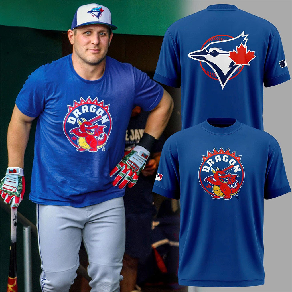 Toronto Blue Jays 2026 Unleash The Home Run Dragon T-Shirt Blue Jays Merch Cool Baseball Gifts - Merchluma