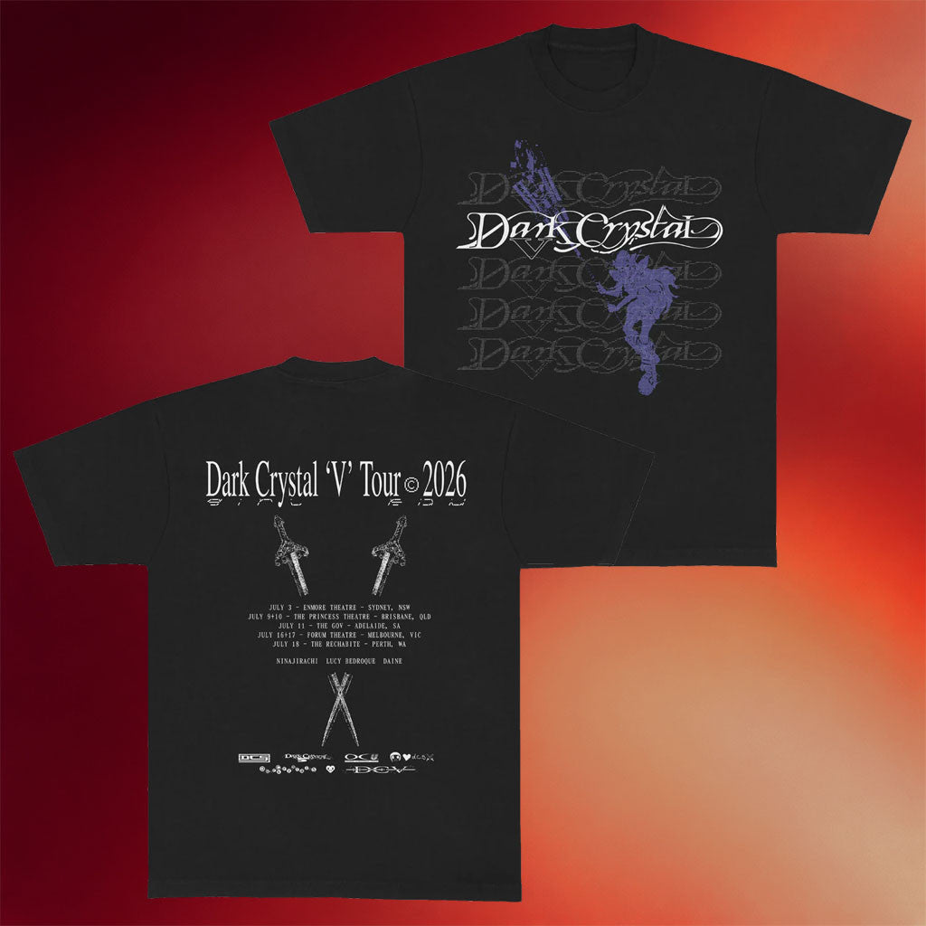 Ninajirachi Merch 2026 Dark Crystal Tour T-Shirt Black Gift Ideas For DJ Fans - Merchluma