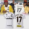 Rafael Leao At Santos Game 17 Santos FC White Soccer Jersey Best Gifts For Brothers - Merchluma