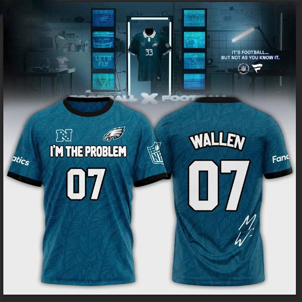 Philadelphia Eagles X Morgan Wallen Merch I'm The Problem Tour 2026 Jersey Shirt Gift For Music Lover - Merchluma