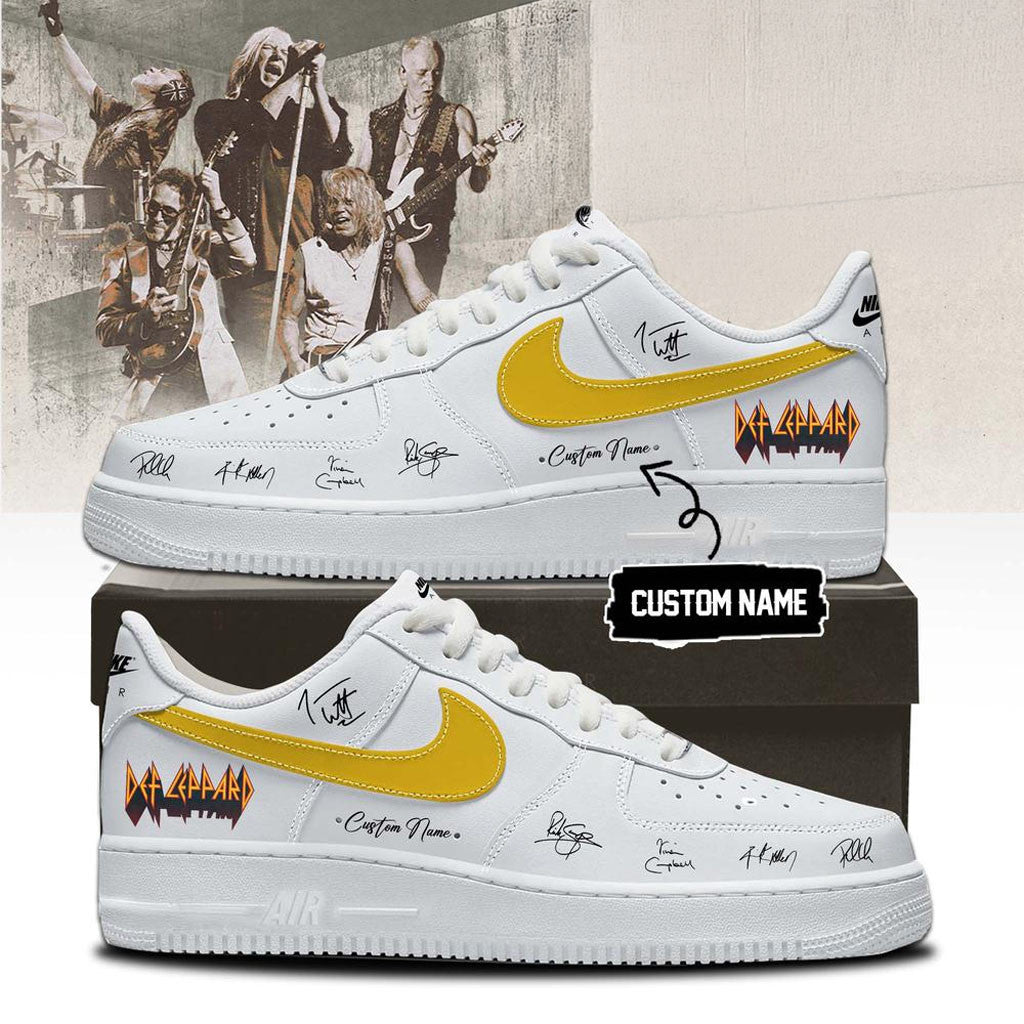 Custom Def Leppard Live 2026 Tour Signature Sneakers Def Leppard Merch Present For Rock Fans - Merchluma