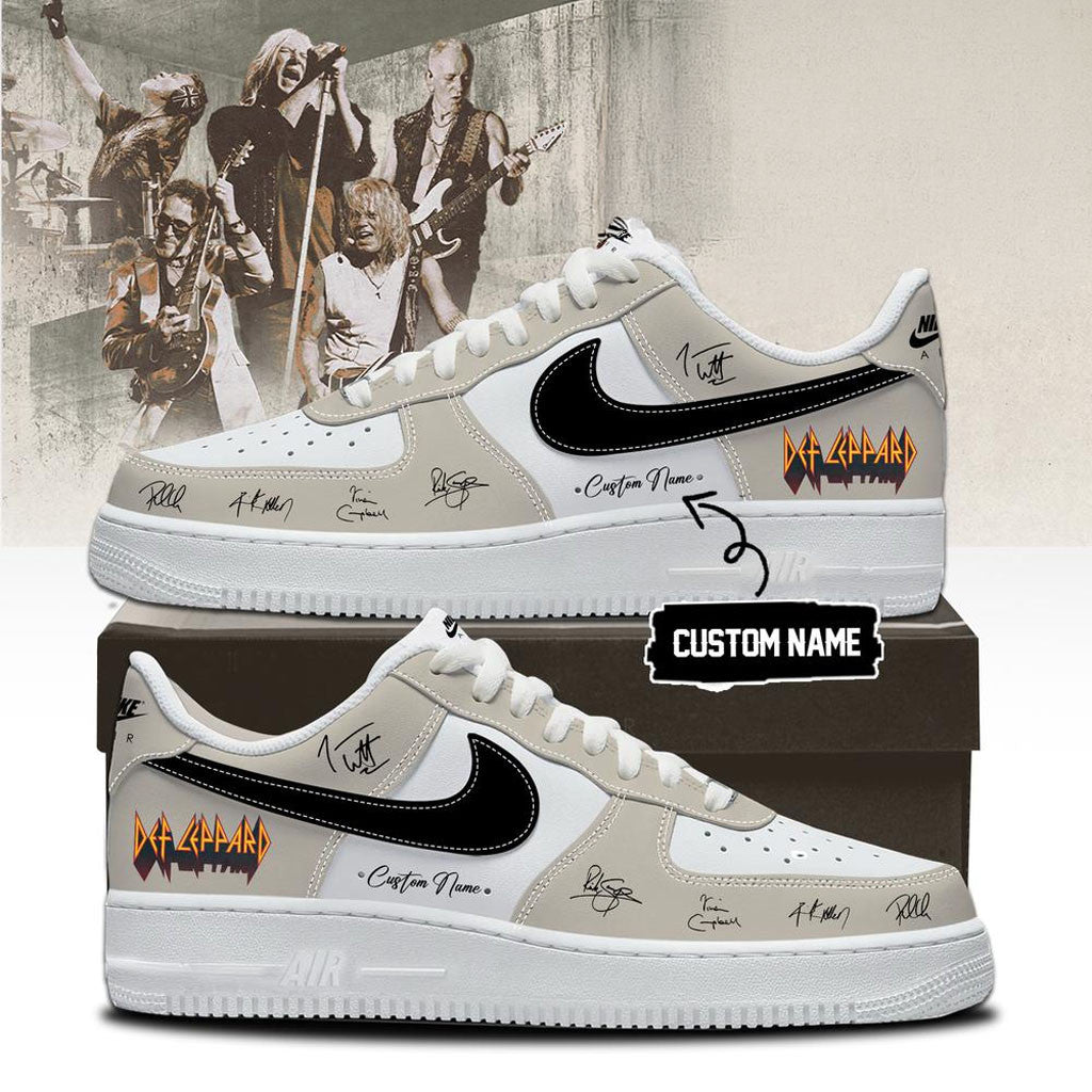 Custom Def Leppard Live 2026 Tour Signature Sneakers Def Leppard Merch Rock Fan Gear Gifts - Merchluma