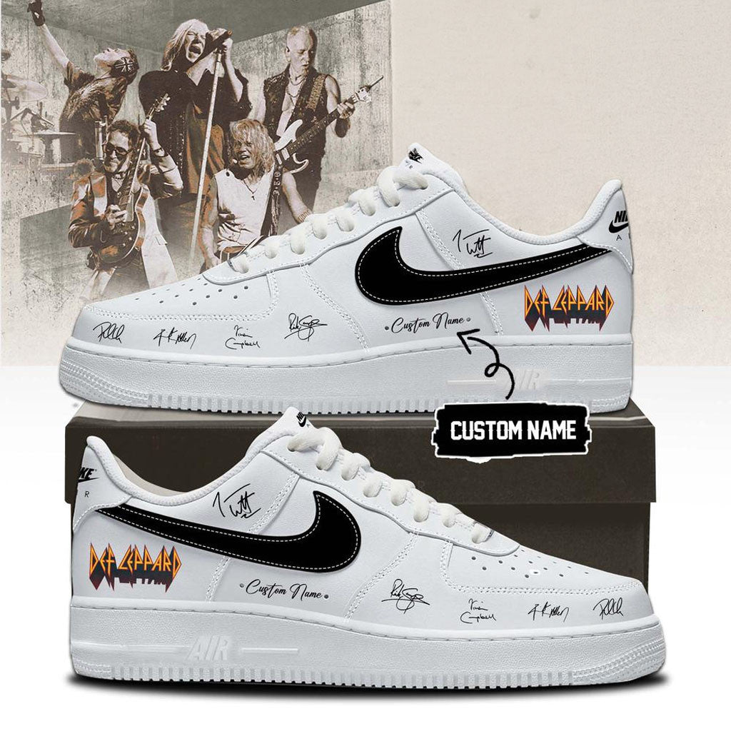 Custom Def Leppard Live 2026 Tour Signature Sneakers Rock Fan Shoes Def Leppard Merch - Merchluma