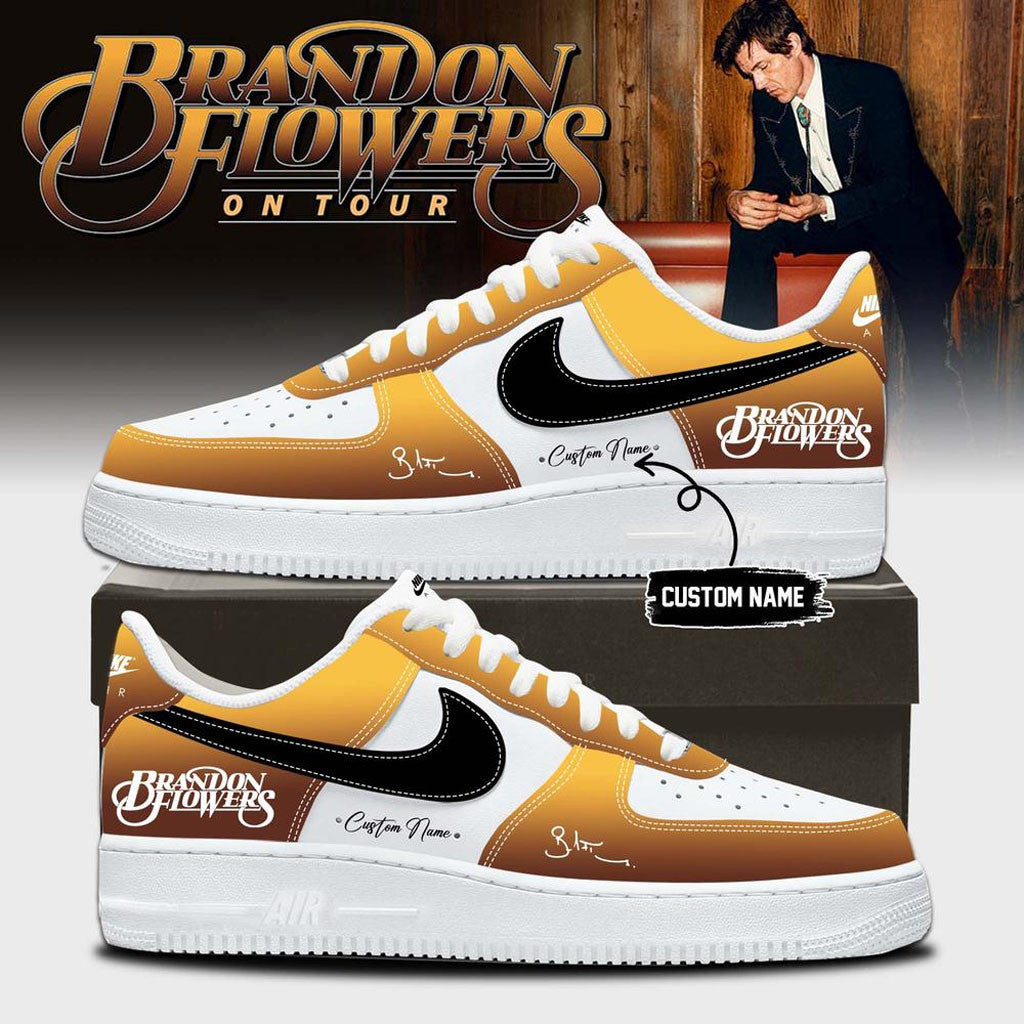 Personalized Brandon Flowers Merch 2026 BF On Tour Signature Sneakers Present For Music Lovers - Merchluma