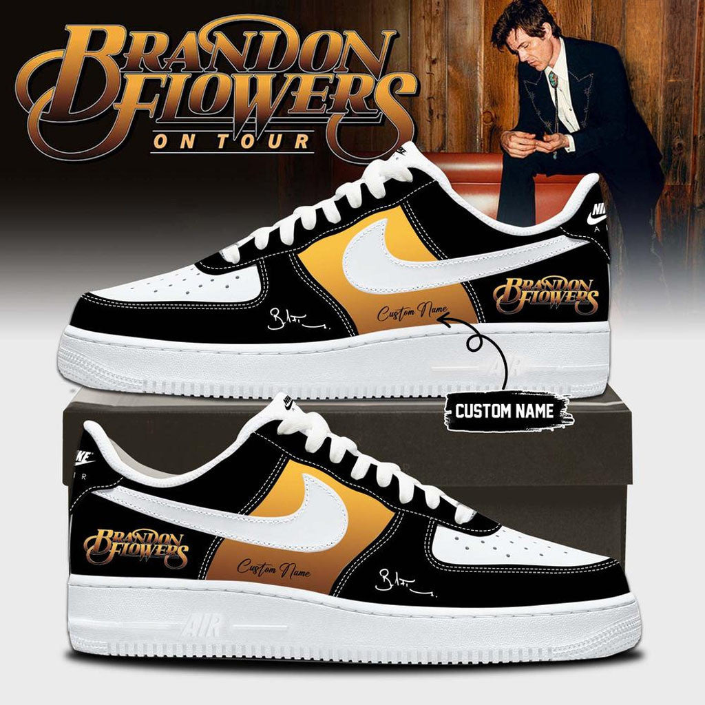 Personalized Brandon Flowers Merch BF On Tour 2026 Signature Sneakers Best Gift For Music Lover - Merchluma