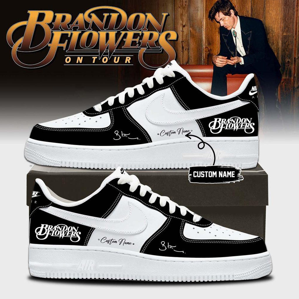 Personalized Brandon Flowers Merch BF On Tour 2026 Signature Sneakers Gift For Music Fans - Merchluma