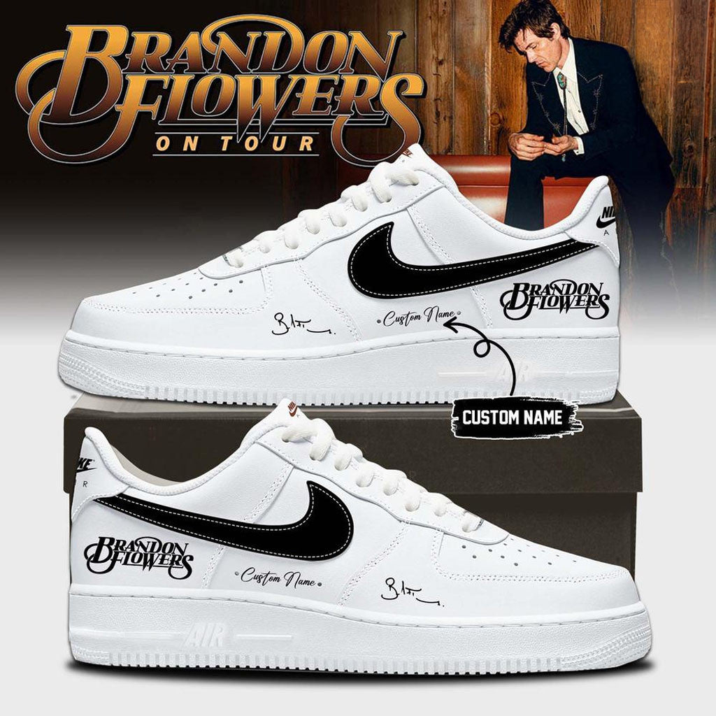 Personalized Brandon Flowers On Tour 2026 Shoes Sneakers Brandon Flowers Merch Gift For Fans - Merchluma