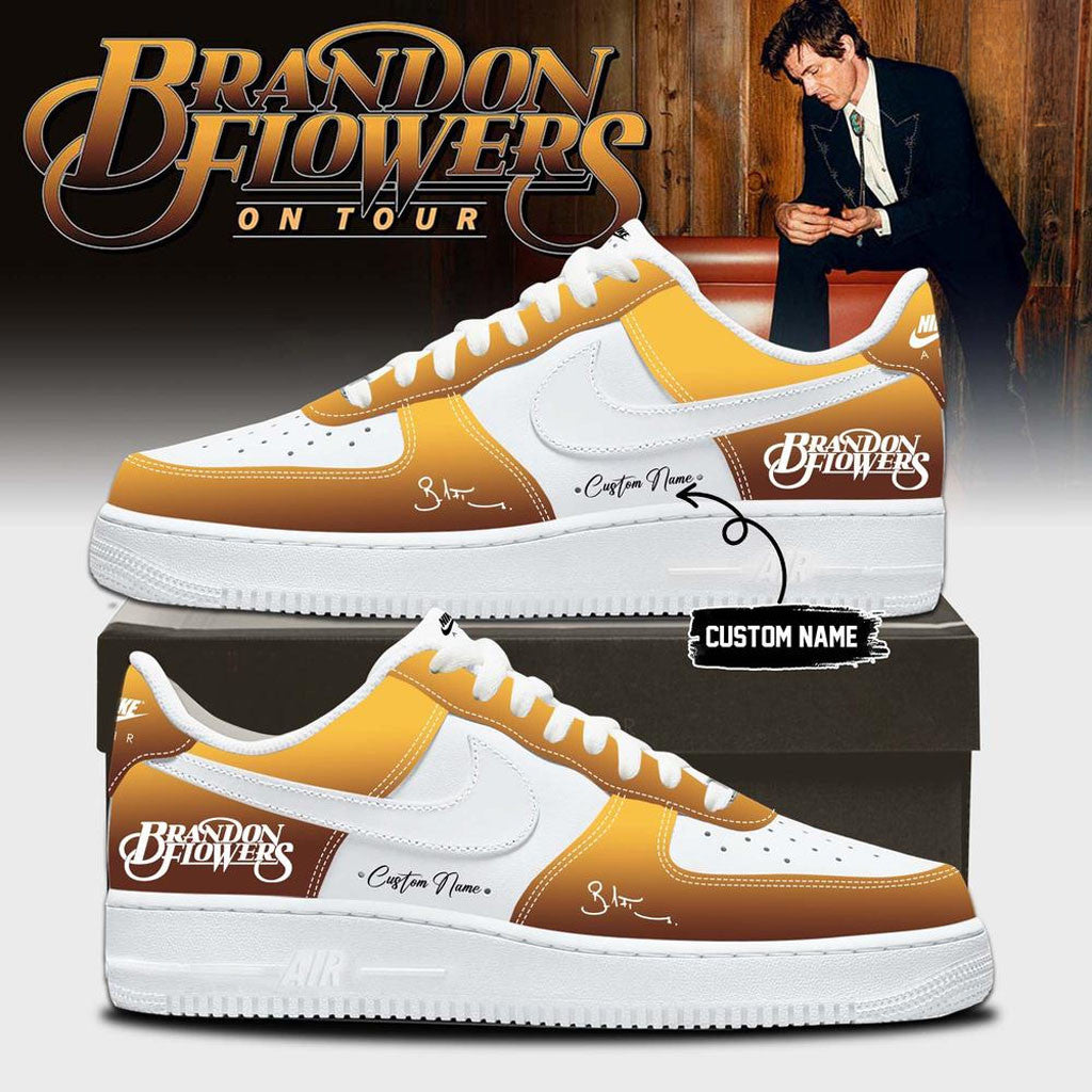 Personalized Brandon Flowers On Tour 2026 Signed Sneakers Brandon Flowers Merch Fan Gifts - Merchluma