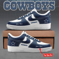 Personalized Dallas Cowboys Bold Black And Navy Shoes Sneakers Dallas Cowboys Merch Fan Gifts - Merchluma