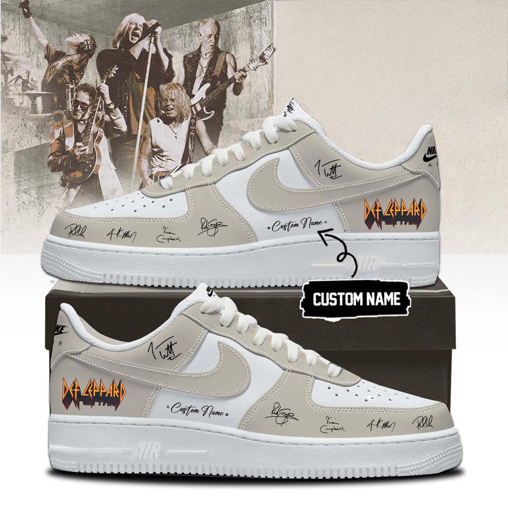 Personalized Def Leppard Live 2026 Tour Signature Sneakers Rock Fan Shoes Def Leppard Merch - Merchluma