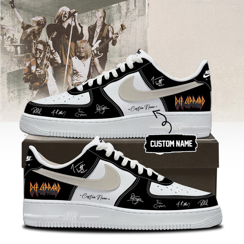 Personalized Def Leppard Tour 2026 Signature Sneakers Def Leppard Merch Gift For Rock Band Fan - Merchluma