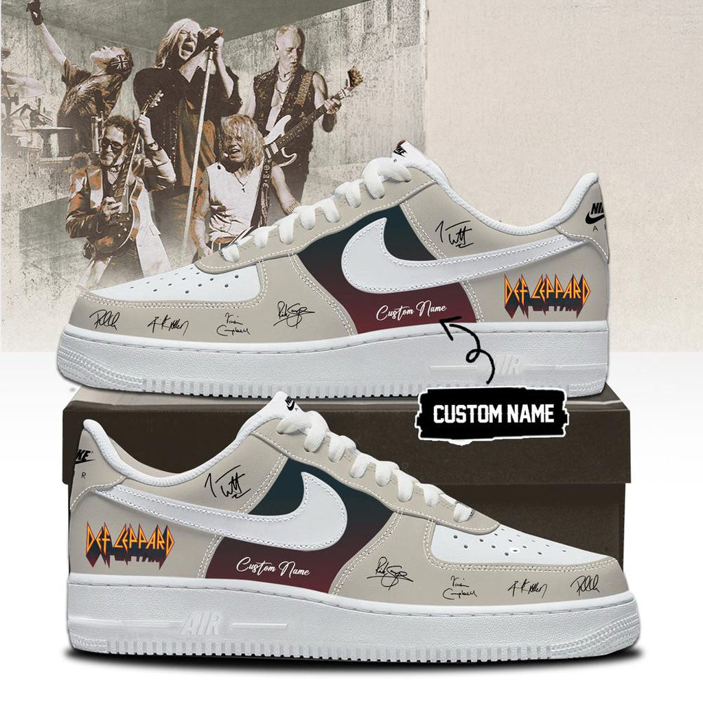 Personalized Def Leppard Tour 2026 Signature Sneakers Def Leppard Merch Gift For Rock Lovers - Merchluma
