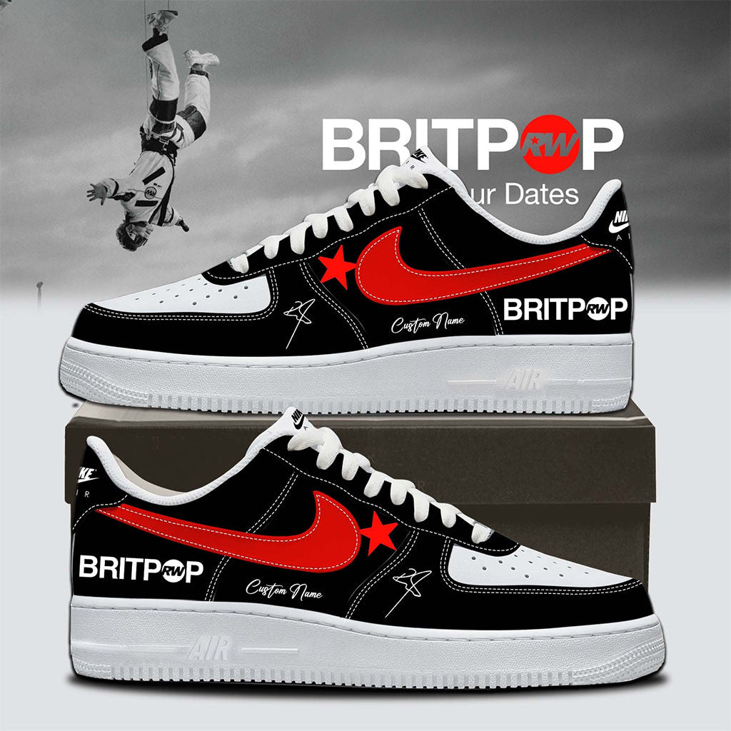 Personalized Robbie Williams Britpop World Tour 2026 Signed Sneakers Robbie Williams Merch - Merchluma
