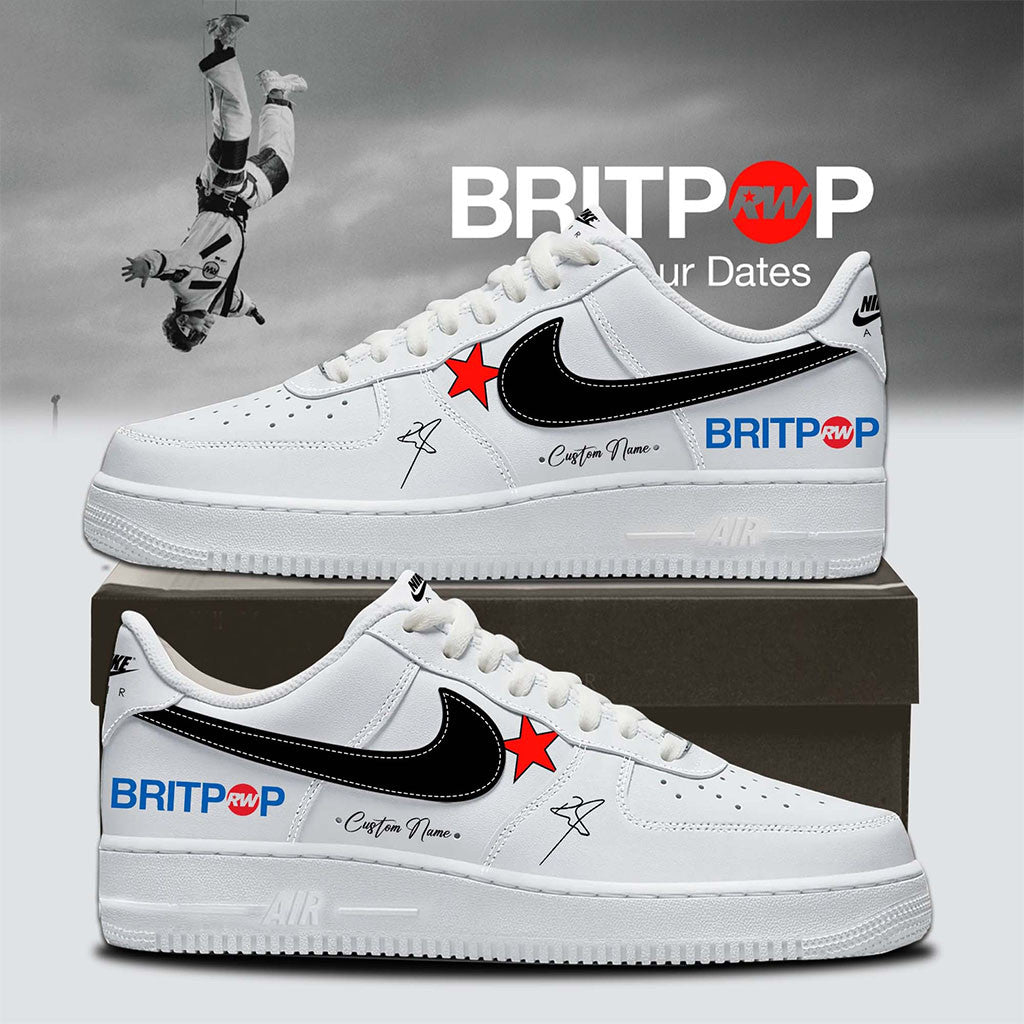 Personalized Robbie Williams Merch Britpop World Tour 2026 Signed Sneakers Gift For Music Lover - Merchluma
