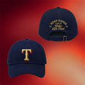 Noah Kahan Merch 2026 Noah Kahan Texas Rangers Globe Life Field Hat Navy Embroidered Cap - Merchluma