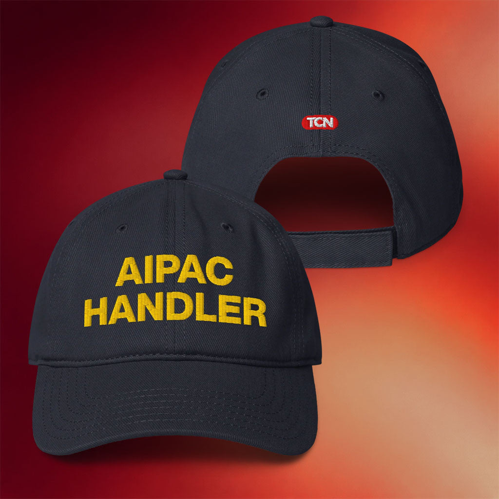 Tucker Carlson Merch 2026 AIPAC Handler Baseball Hat Embroidered TCN Hat Gift Ideas For Him - Merchluma