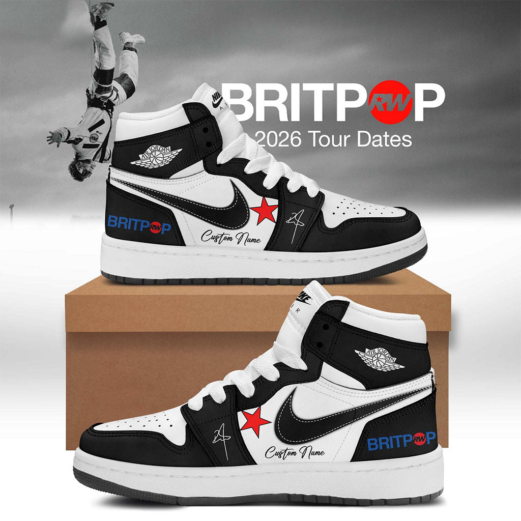 Personalized Robbie Williams Merch Britpop World Tour 2026 Sneakers Gift For Husband - Merchluma