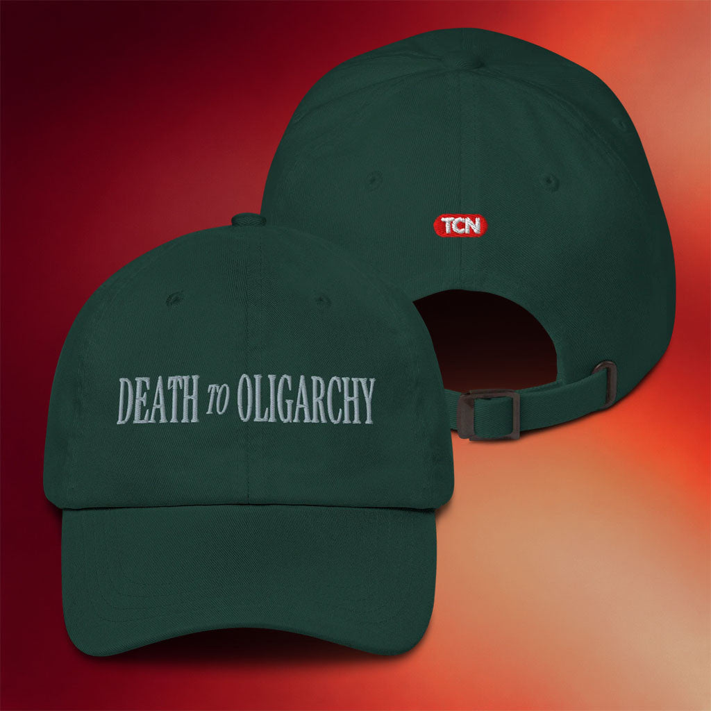 Tucker Carlson Merch 2026 Death To Oligarchy Hat Embroidered Political Cap Gift For Dad - Merchluma