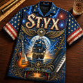 Styx Band Vintage Come Sail Away Sailing Ship Hawaiian Shirt Styx Merch Gift For Rock Fans - Merchluma