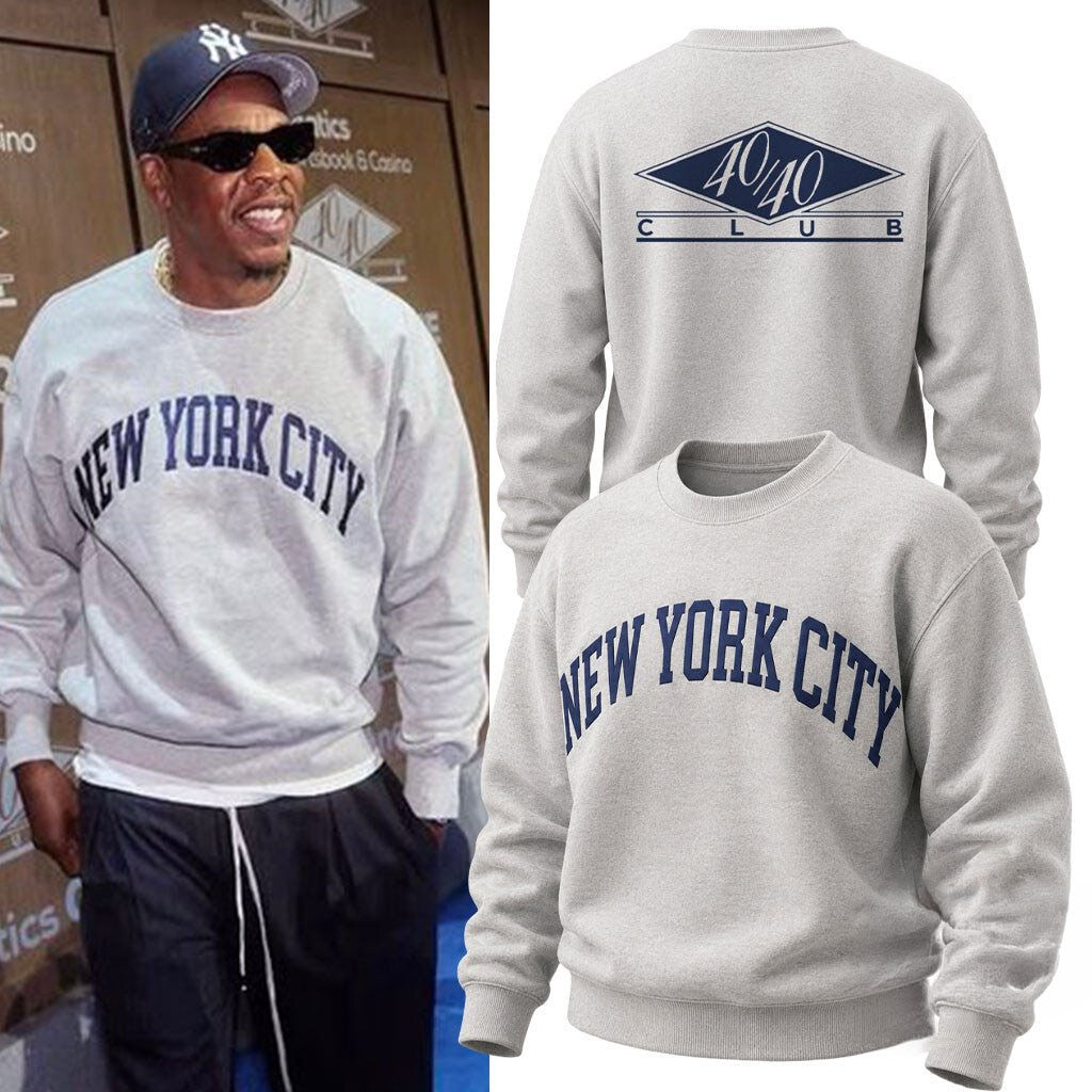 Jay Z At The 40 40 Fanatics Event Sweatshirt New York City Crewneck Jay Z Merch Brother Gifts - Merchluma