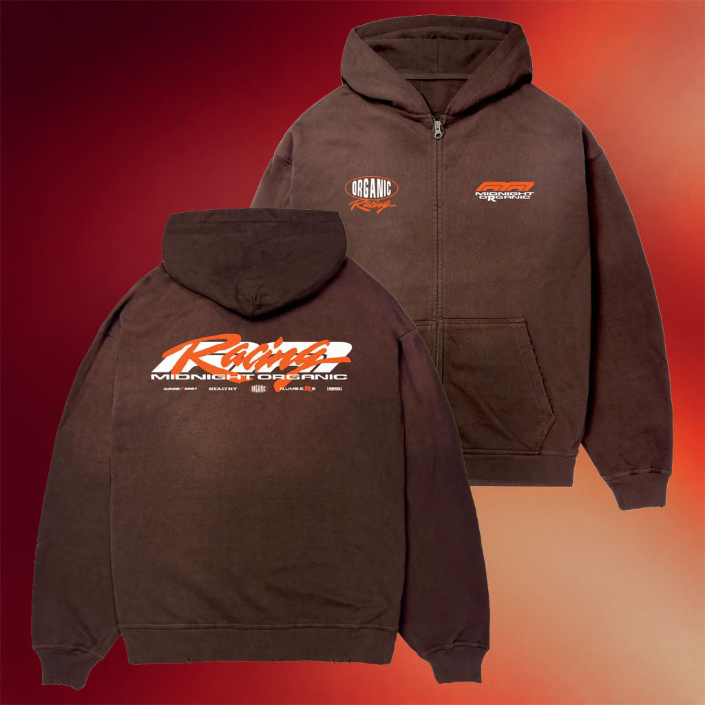 Midnight Organic Merch 2026 Midnight Organic Racing Zip Hoodie Best Gifts For Friends - Merchluma