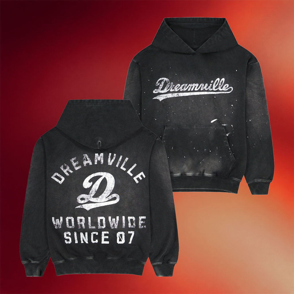 Dreamville Merch 2026 DV Worldwide Since 07 Vintage Paint Hoodie Gifts For Friends - Merchluma