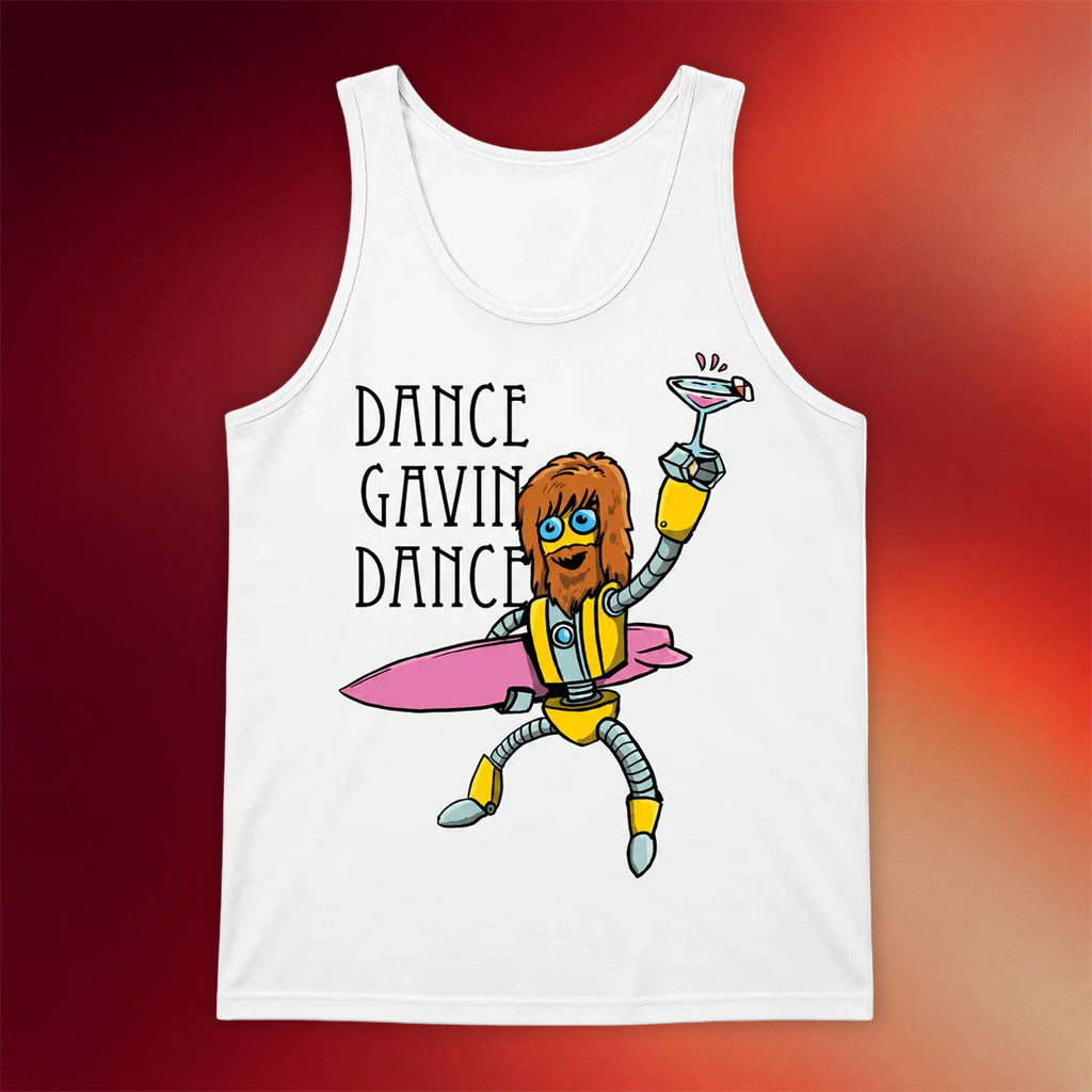Dance Gavin Dance Merch 2026 Surf Robot Tank Top White Gifts For Rock Music Lovers - Merchluma