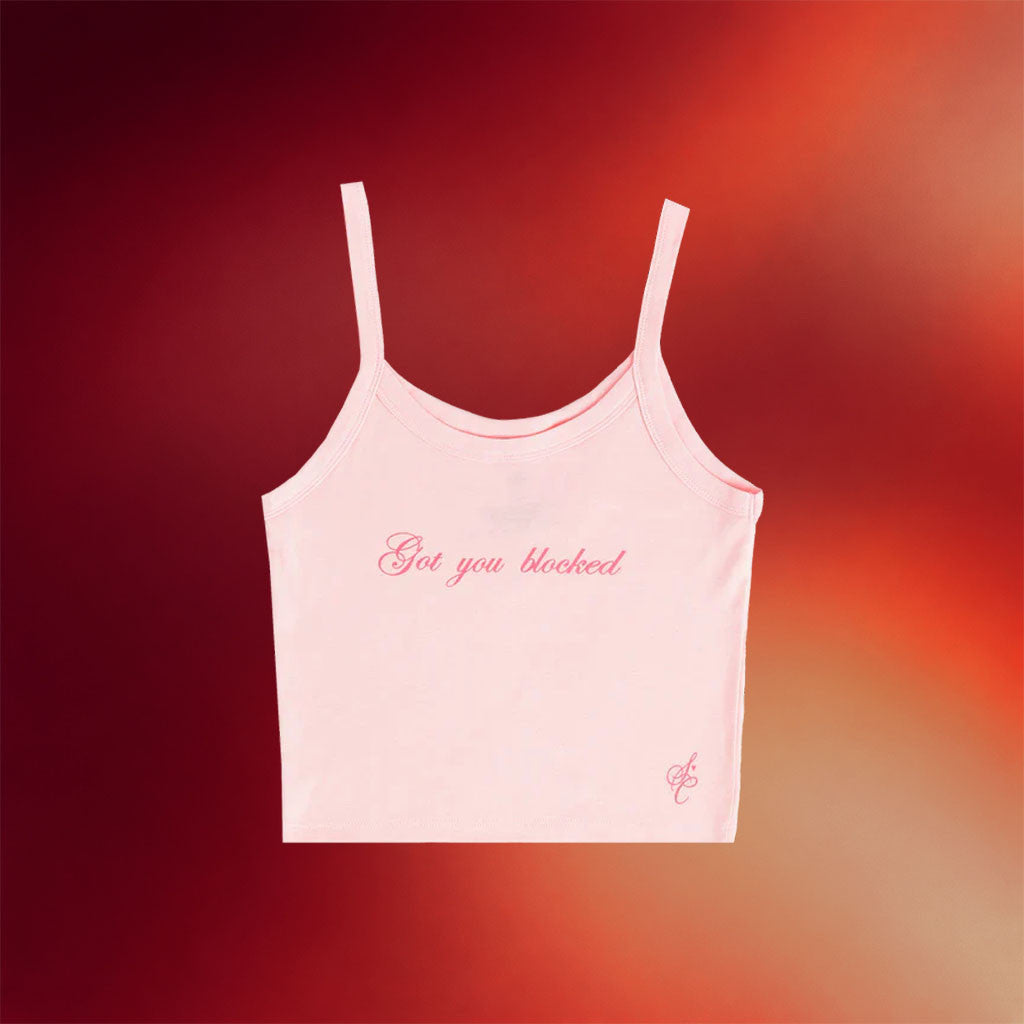 Sabrina Carpenter Merch 2026 Got You Blocked Crop Tank Top Present For Sisters - Merchluma