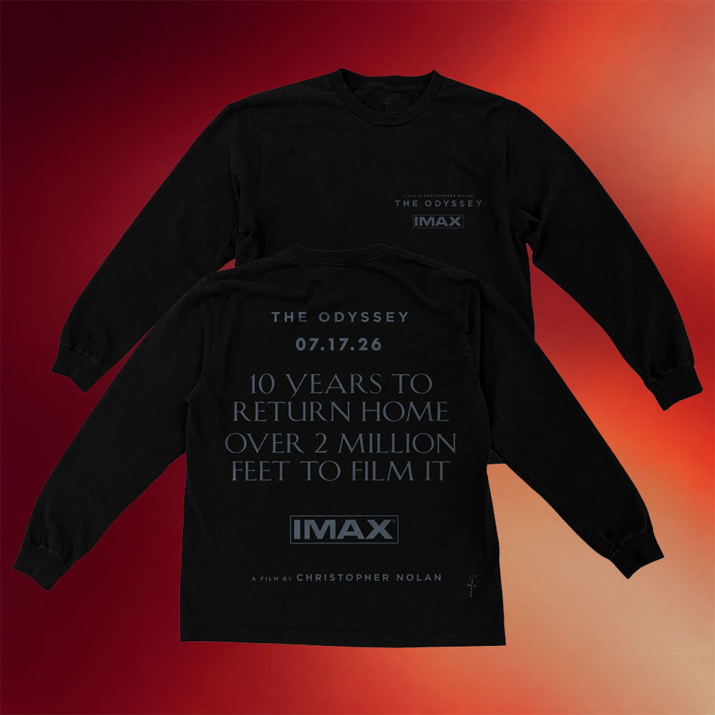 Travis Scott Merch 2026 Cactus Jack X The Odyssey X Imax 10 Years Long Sleeve T-Shirt Gifts - Merchluma